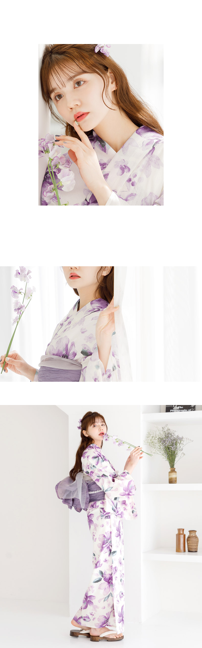 Dita 完売品　凪の藤ながれ　5点セット 2025 浴衣5点セット(ゆかた・帯・下駄・着付けマニュアル