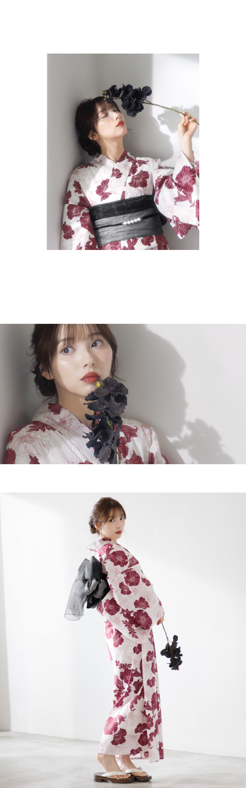 2025 浴衣5点セット(ゆかた・帯・下駄・着付けマニュアル