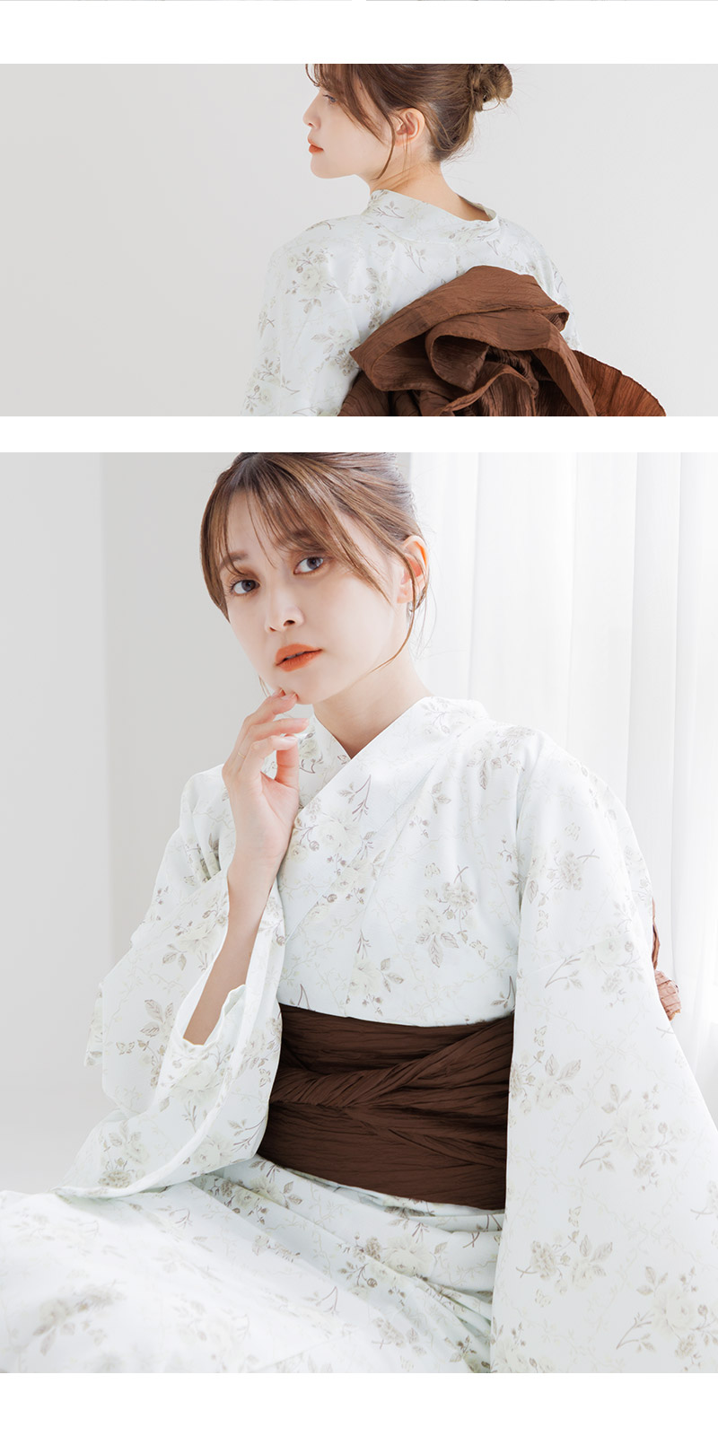 s3791①浴衣ワンピース♢新品♢反物から♢伊勢清々衣♢着丈