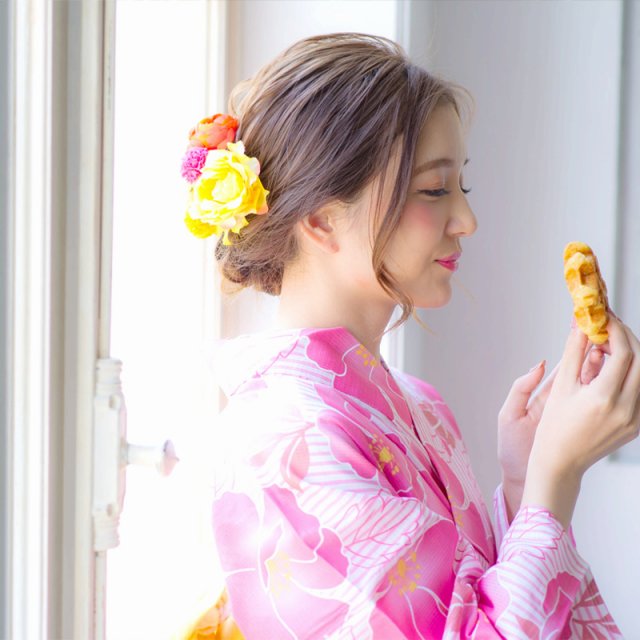 dita 浴衣 帯 レディース 2025 浴衣5点セット(ゆかた・帯・下駄・着付けマニュアル